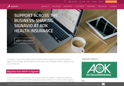 
                            12. AOK: Signavio process platform for a health insurance company ...
