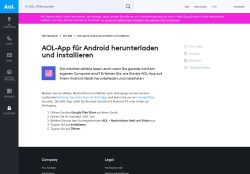 
                            5. AOL-App für Android herunterladen und installieren - AOL Hilfe