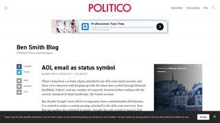 
                            11. AOL email as status symbol - POLITICO