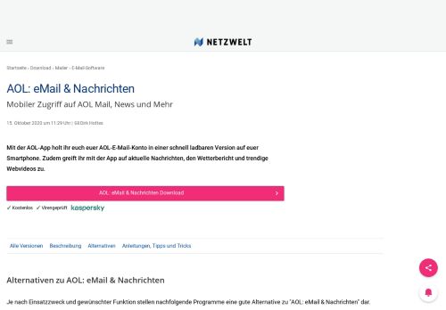 
                            11. AOL: eMail & Nachrichten - Download - NETZWELT