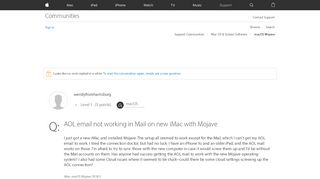 
                            4. AOL email not working in Mail on new iMac… - Apple Community ...