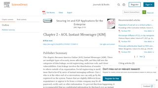 
                            6. AOL Instant Messenger (AIM) - ScienceDirect