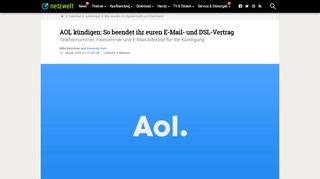 
                            10. AOL kündigen: So beendet ihr euren E-Mail- und DSL-Vertrag ...