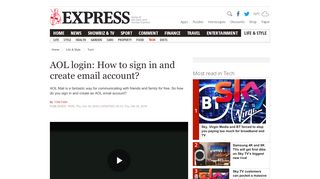 
                            7. AOL login: How to sign in and create email account? | Express.co.uk