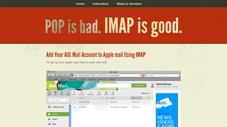 
                            10. AOL Mail Account to Apple mail Using IMAP - IMAP vs POP3