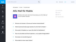 
                            8. AOL Mail für Mobile - AOL Hilfe