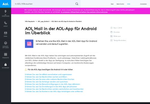
                            7. AOL Mail in der AOL-App für Android im Überblick - AOL Hilfe