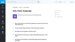 
                            9. AOL Mail: Kalender - AOL Hilfe