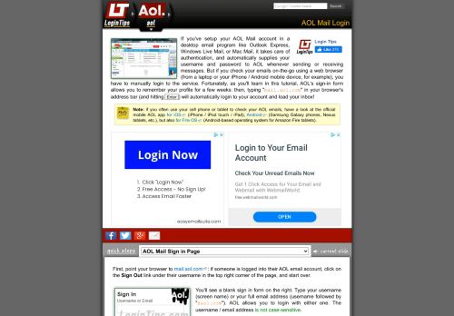 
                            10. AOL Mail Login - Login Tips