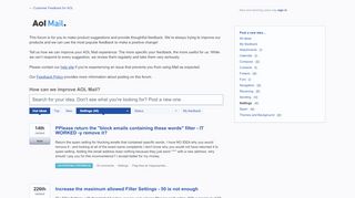 
                            10. AOL Mail: Settings (40 ideas) – Customer Feedback for AOL