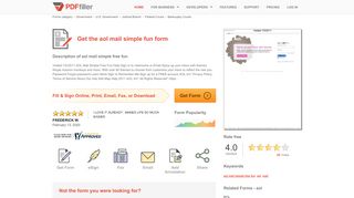 
                            9. Aol Mail Simple Free Fun - Fill Online, Printable, Fillable, Blank ...