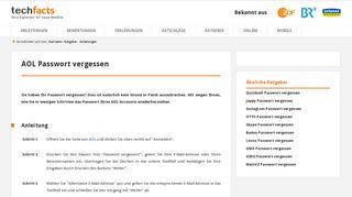 
                            5. AOL Passwort vergessen - Anleitung von Experten - Techfacts