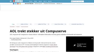 
                            9. AOL trekt stekker uit Compuserve - Webwereld