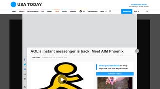 
                            9. AOL's instant messenger is back: Meet AIM Phoenix - USA Today