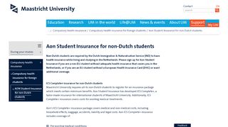 
                            12. Aon Student Insurance for non-Dutch students - Maastricht University