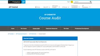 
                            4. AP Chemistry: Course Audit | AP Central – The College Board