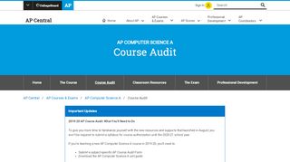 
                            4. AP Computer Science A: Course Audit | AP Central – The College Board