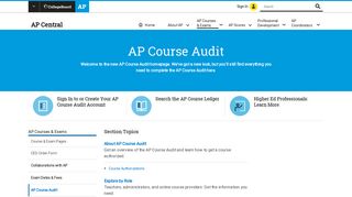 
                            1. AP Course Audit | AP Central – The College Board