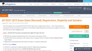 
                            11. AP ECET 2019 Exam Date (Released), Application Form, Eligibility ...