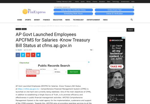 
                            6. AP Govt Launched Employees APCFMS for Salaries -Know Treasury ...