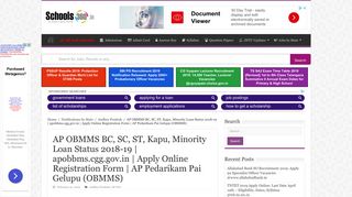 
                            5. AP OBMMS BC, SC, ST, Kapu, Minority Loan Status 2018-19 ...