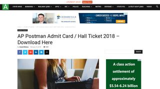 
                            3. AP Postman Admit Card / Hall Ticket 2018 – Download Here ...