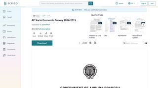 
                            5. AP Socio Economic Survey 2014-2015 | Agriculture | Livestock - Scribd