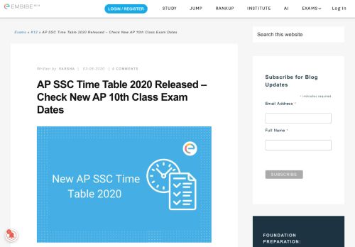 
                            6. AP SSC Time table 2019: Download Date Sheet for AP Class 10th ...
