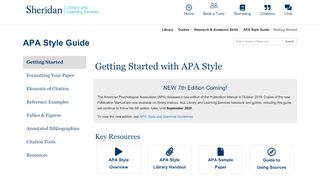 
                            8. APA - Cite it Right - Guides at Sheridan Library & Learning Services