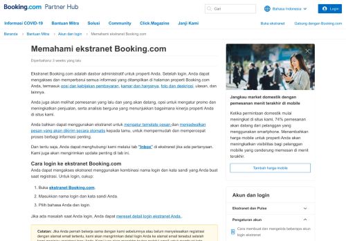 
                            4. Apa itu ekstranet Booking.com dan bagaimana cara login? – Partner ...