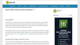 
                            9. Apa itu RDN ( Rekening Dana Nasabah ) ? | Saham OK