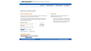 
                            3. APA PsycNET Login