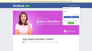 
                            9. Apa status member Anda? | Facebook