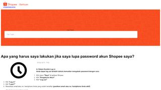 
                            1. Apa yang harus saya lakukan jika saya lupa password akun Shopee ...