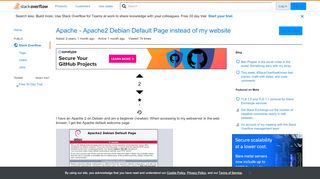 
                            9. Apache - Apache2 Debian Default Page instead of my website - Stack ...