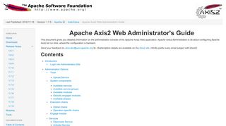 
                            1. Apache Axis2 – Apache Axis2 Web Administrator's Guide