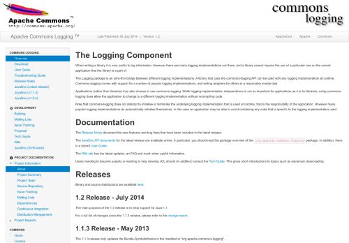
                            5. Apache Commons Logging - Overview
