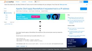 
                            6. Apache: Don't apply RewriteRule if requested host is a IP address ...
