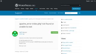 
                            4. apache_error index.php' not found or unable to stat | WordPress.org