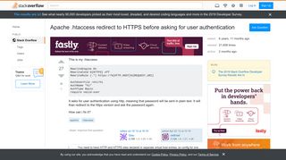 
                            1. Apache .htaccess redirect to HTTPS before asking for user ...