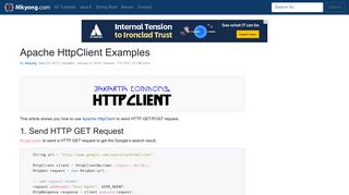 
                            9. Apache HttpClient Examples – Mkyong.com