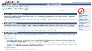 
                            4. Apache IP-based Virtual Host Support - Apache HTTP Server Version ...