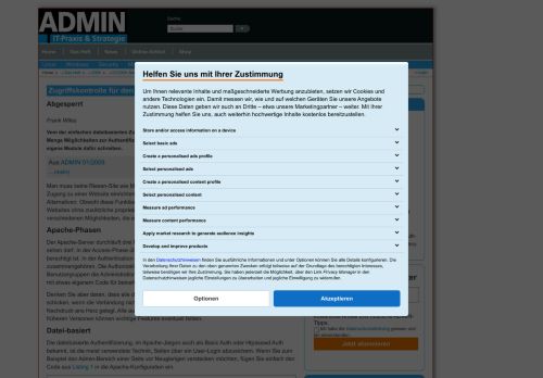 
                            4. Apache-Logins » ADMIN-Magazin