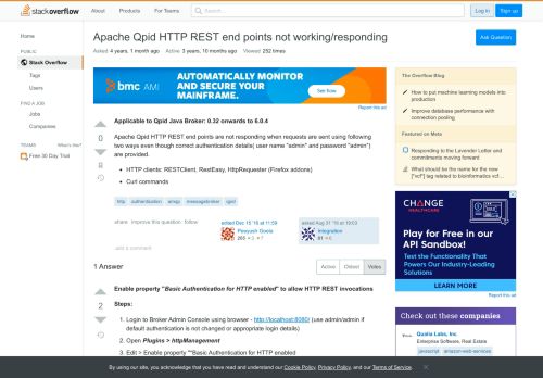 
                            9. Apache Qpid HTTP REST end points not working/responding - Stack ...