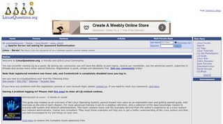 
                            9. Apache Server not asking for password Authentication - LinuxQuestions