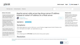 
                            8. Apache server-wide access log shows server IP address instead of ...