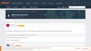 
                            10. apache SSL seg Fault | cPanel Forums