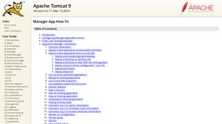 
                            9. Apache Tomcat 9 (9.0.16) - Manager App How-To