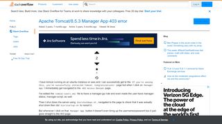 
                            4. Apache Tomcat/8.5.3 Manager App 403 error - Stack Overflow