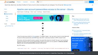 
                            10. Apache user account passwordless access to the server - Ubuntu ...